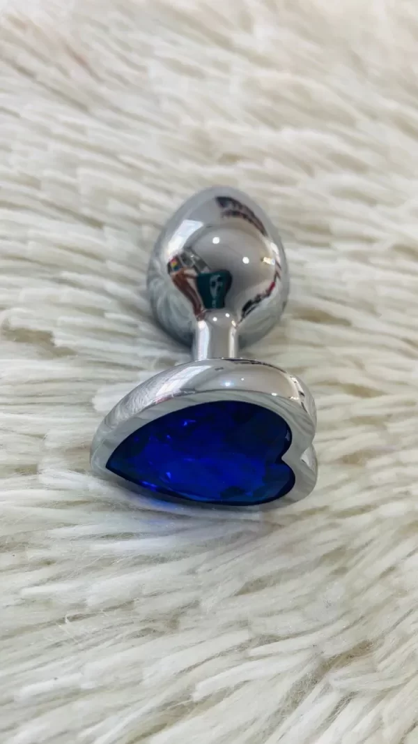 Producto - SEXA PLUG DE METAL CHICO CORAZON AZUL - 4