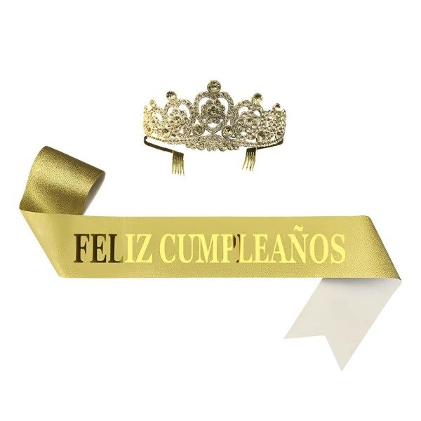 Producto - Set de Corona + Vincha "Feliz Cumpleaños