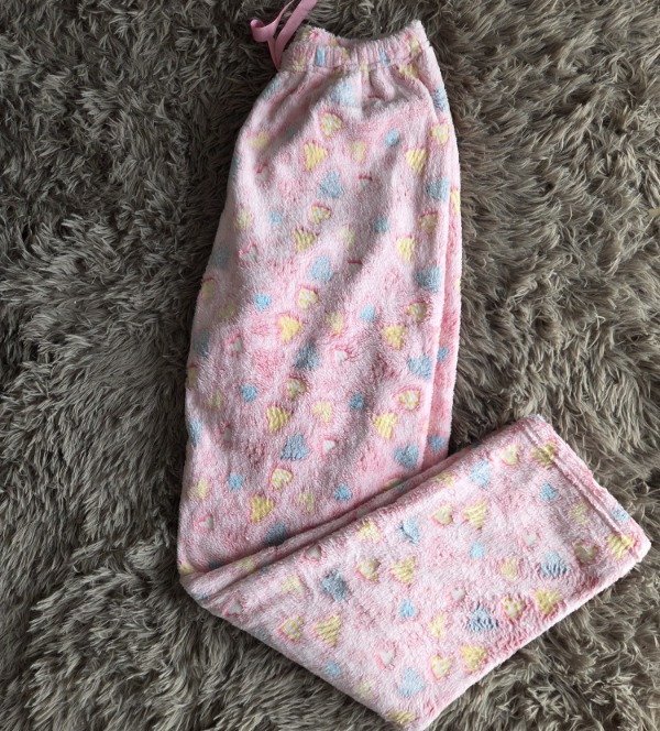 Producto - Pantalon polar soft Luminoso ROSA CORAZONES