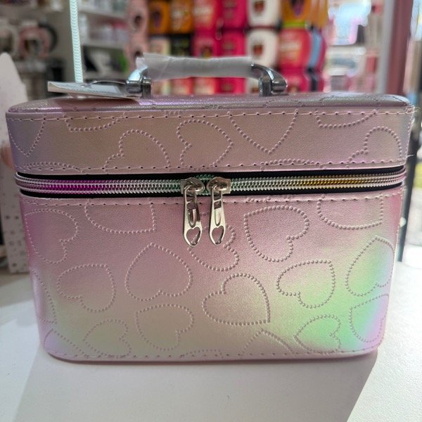 Producto - Valija Corazones Mediana Rosa Tornasolada Paris Night