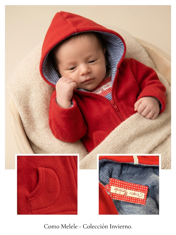 Producto - Camperita Polar Bebé Rayitas de Amor