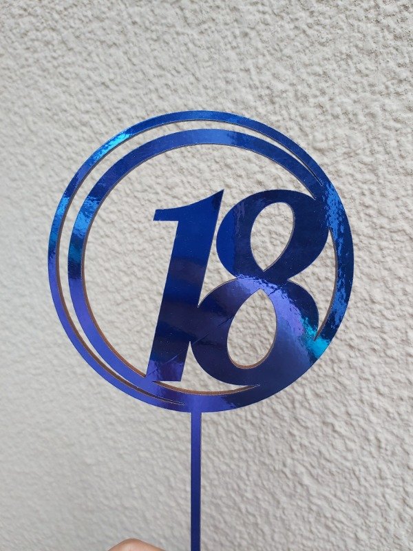 Producto - Topper mis 18 azul