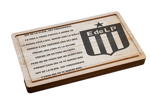 Producto - Tabla Picada De Madera Pino Estudiantes Futbol Hinchada