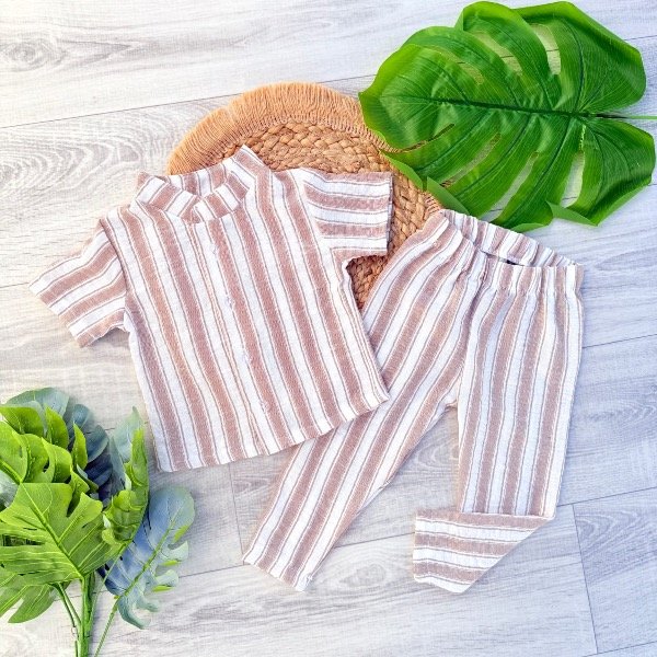 Producto - CONJUNTO ELIAS CAMEL (CAMISA + PANTALÓN)