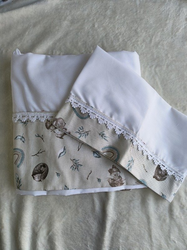Producto - Sábanas con guarda cuna común y practicuna ciervo Luca