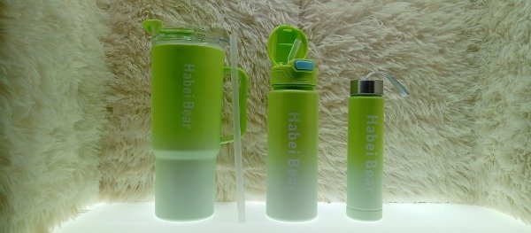 Producto - SET DE HIDRATACIÓN TRIPLE - VASO TÉRMICO + BOTELLAS