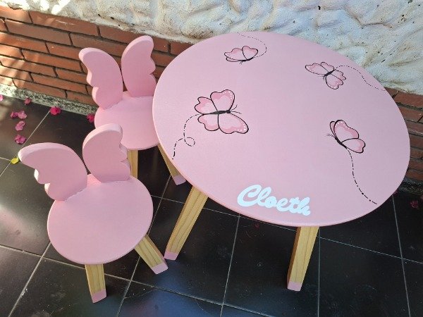 Producto - MESA Y 2 BANCOS MARIPOSA GRANDE - 2