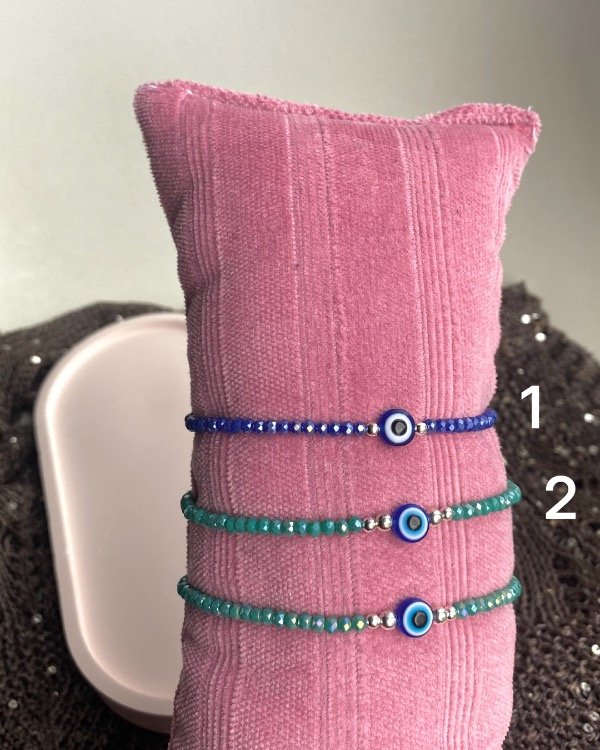 Producto - Pulseras cristal aqua y azul - 2