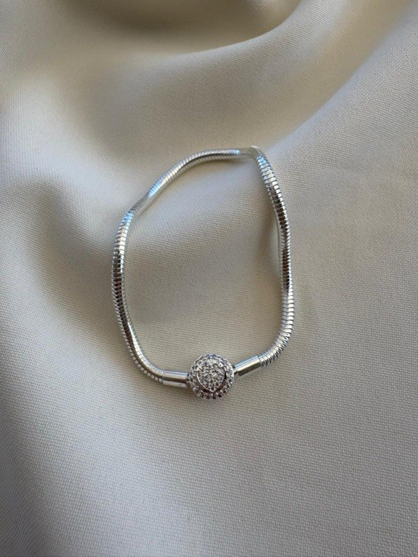 Producto - Pulsera Pandi corazon strass - Acero blanco