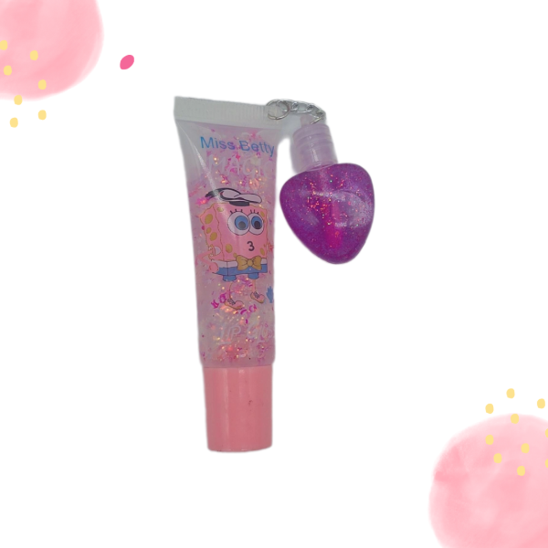 Producto - Lip gloss waterproof lila con colgante
