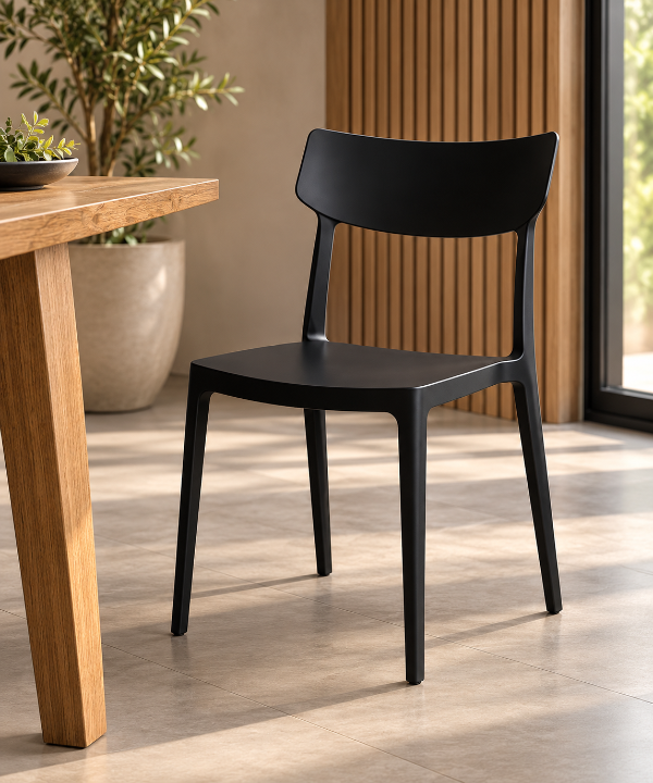 Producto - Silla plastica Roma negra