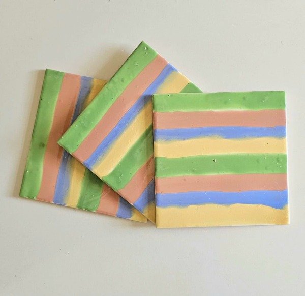 Producto - Azulejo artístico líneas- pastel