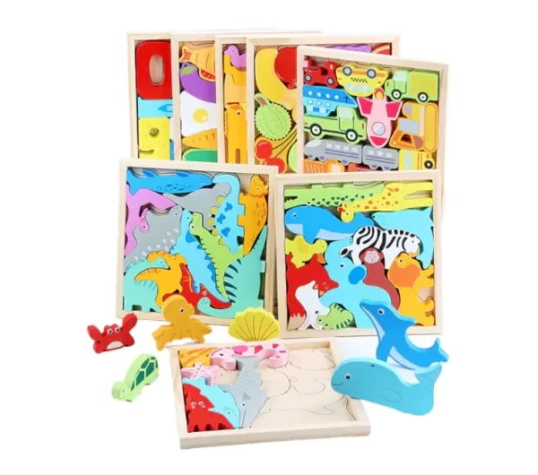 Producto - Encastres de madera rompecabezas Montessori