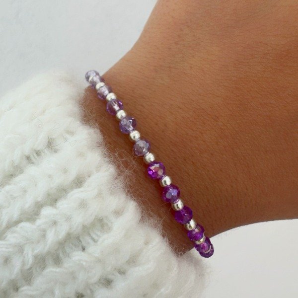 Producto - PULSERA DONA CRISTAL DEGRADE LILA