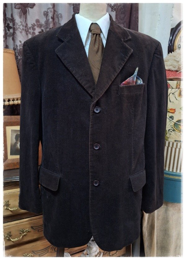 Producto - Saco de Hombre Pana Marrón Chocolate Talle L