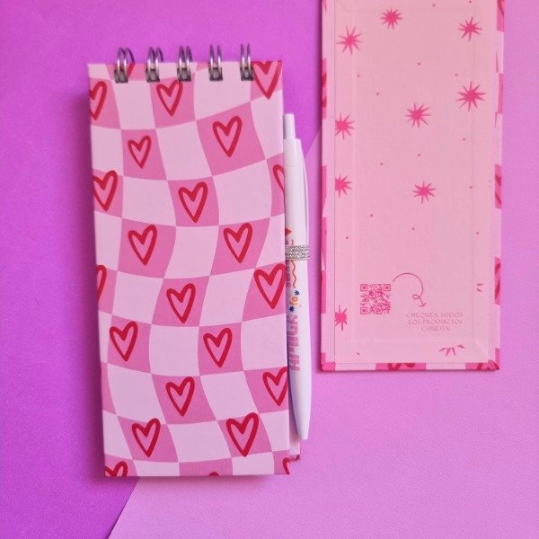 Producto - Libreta alargada porta lapicera Love