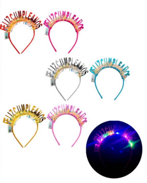 Producto - Vincha luminosa feliz cumpleaños