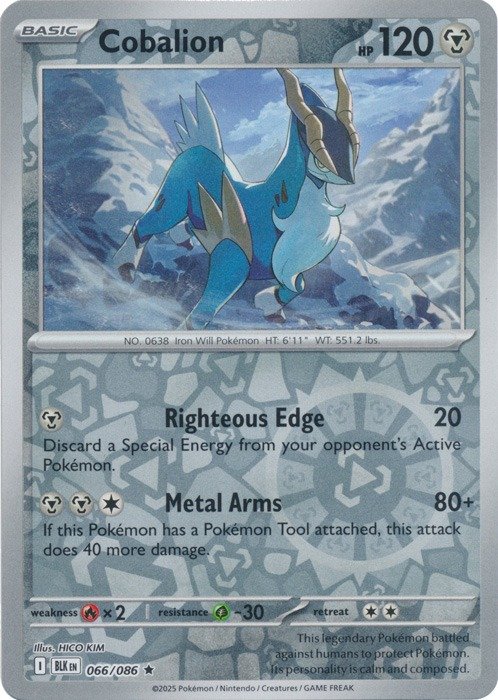 Producto - Cobalion - 066/086 (Reverse Foil) - Black Bolt
