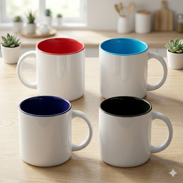 Producto - TAZA PORC BLANCA C/INTERIOR DE COLOR