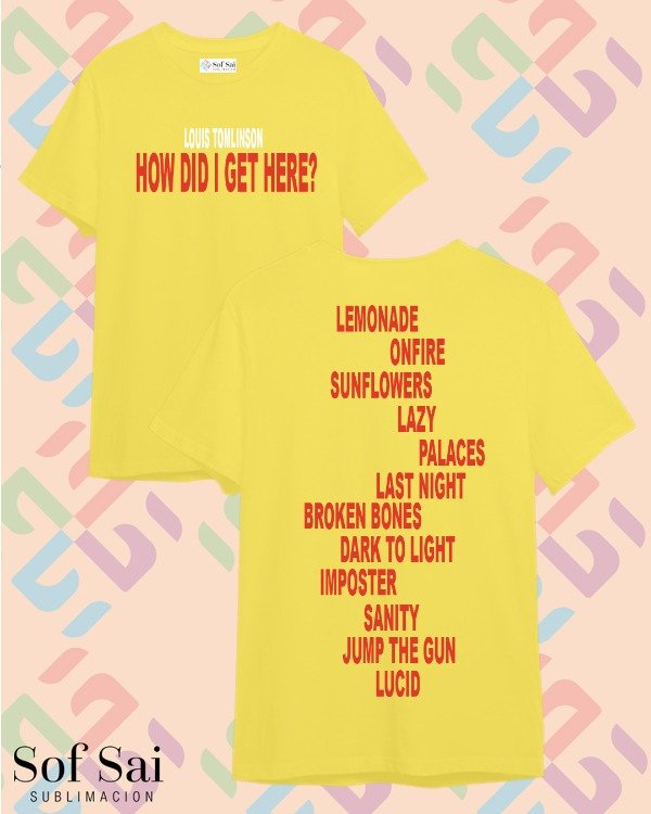Remera Album Letras