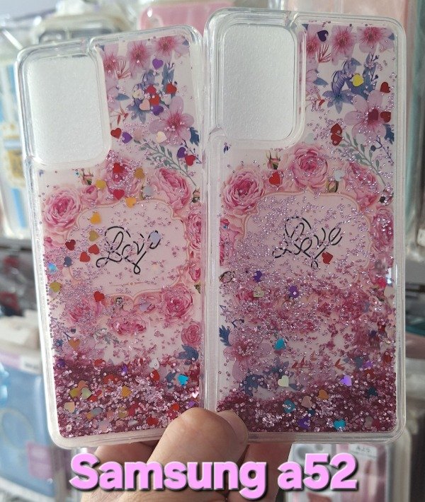 Producto - Fundas diseño glitter con agua. Samsung a52