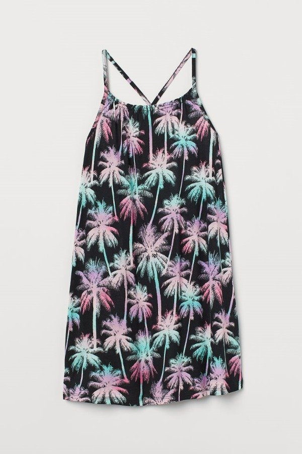 Vestido HyM talle 14 palmera