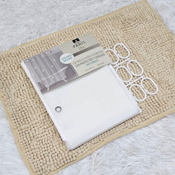 Producto - Combo cortina+ protector+ alfombra
