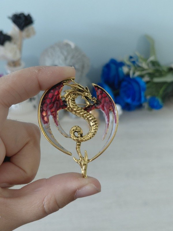 Producto - Pin metalizado - Dragón PREMIUM rojo