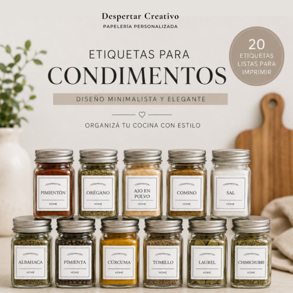 Producto - Etiquetas para condimentos - ARCHIVO DIGITAL