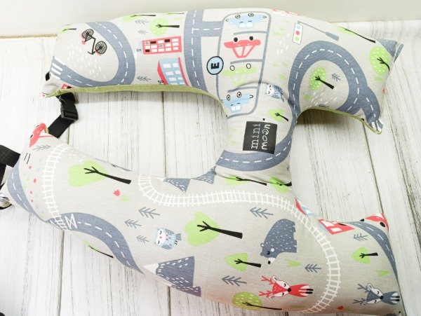 Producto - ALMOHADON H VIAJERO CIUDAD ANIMALES VERDE