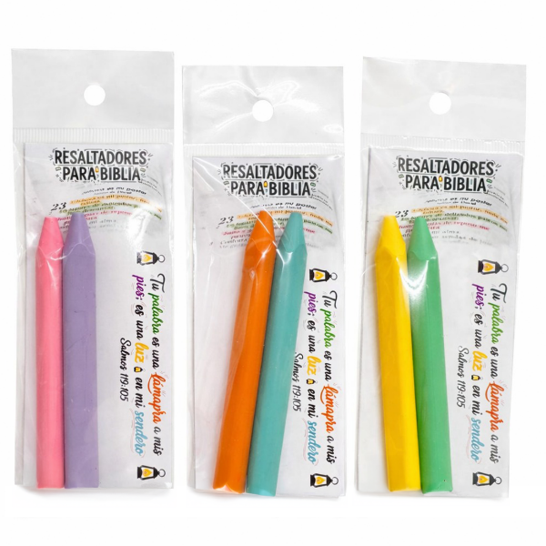 Producto - PROMO Resaltadores Para Biblia Crayon (PACK X2 UNIDADES)