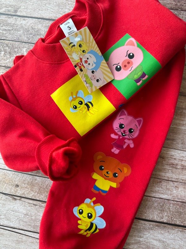 Producto - Conjunto Friza Plim Plim rojo x4