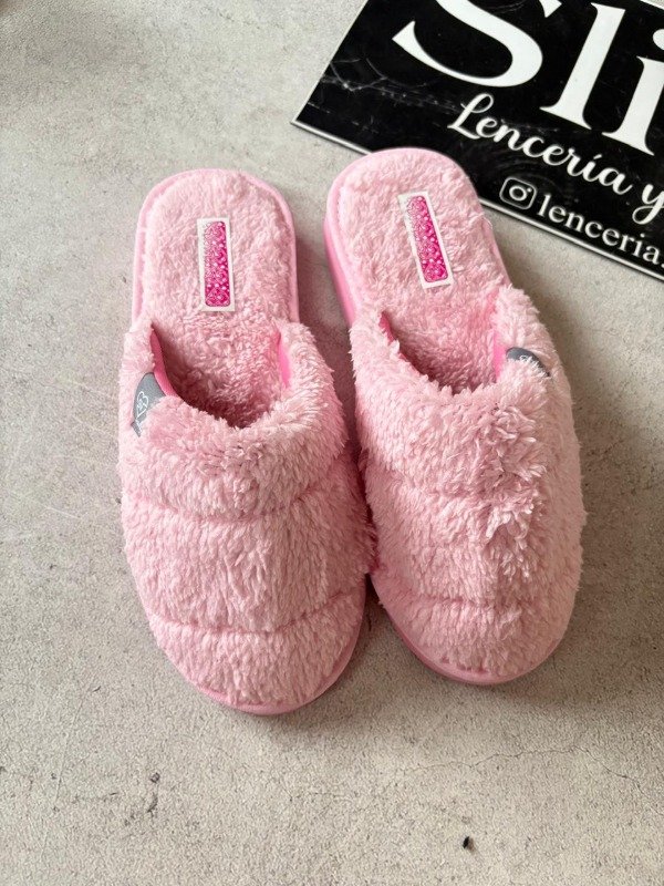 Producto - Pantuflas TEDDY peluditas térmicas rosa