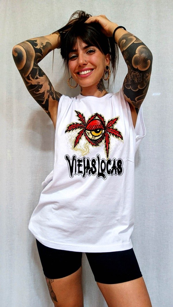 Producto - MUSCULOSA BLANCA MUJER VIEJAS LOCAS OP2