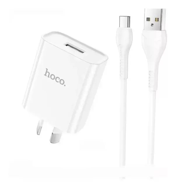 Producto - HOCO - Cargador DC75 2.4A + Cable Tipo C - 1