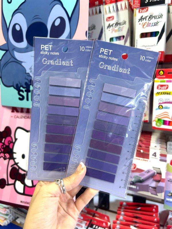 Producto - Post Its "Lavanda" con Regla p/Cuaderno 10 tonos