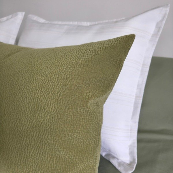 Producto - Combo x4 Almohadones - Off White 50x60 Simil Lino + Verde Musgo 40x50 Pana - 1