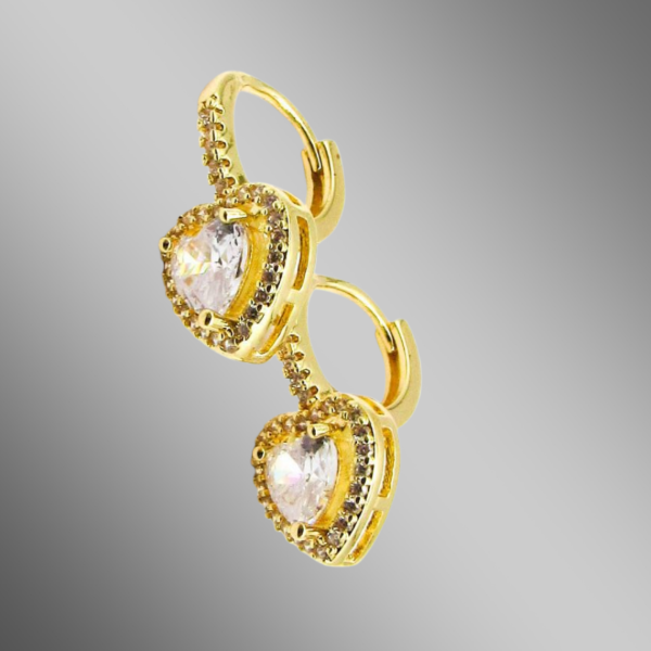 Producto - AROS ARGOLLA CORAZÓN PIEDRAS - ACERO DORADO-SHAR3751-131724-ZGT