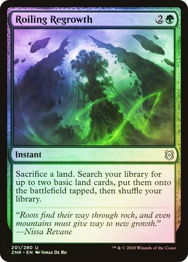 Producto - Roiling Regrowth #201 Foil  Zendikar Rising