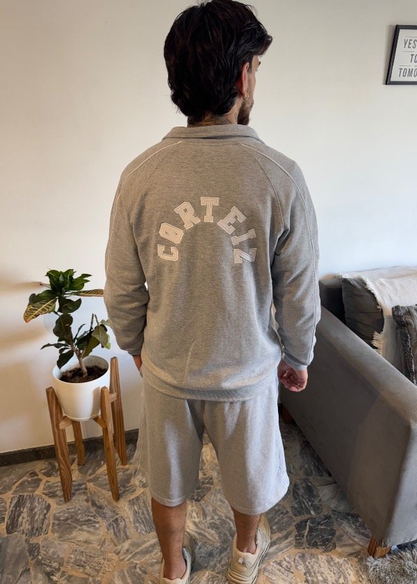 Producto - Conjunto Corteiz Gris Campera Y Bermuda - 3