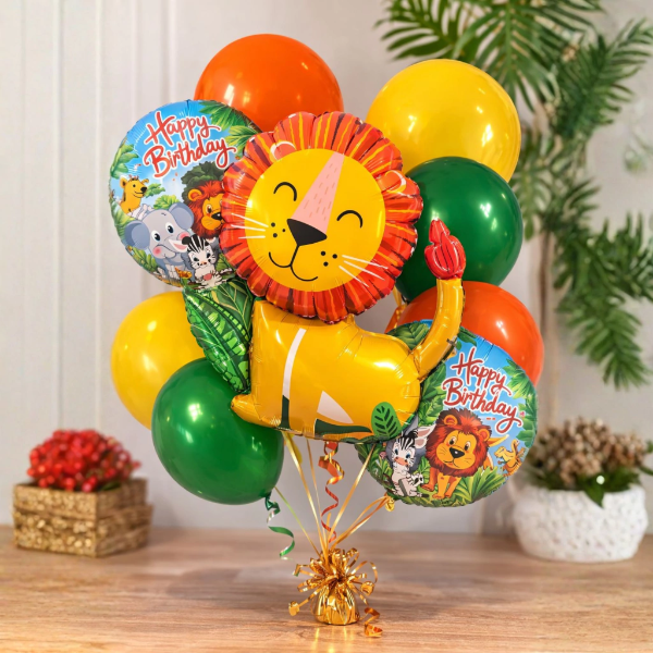 Producto - SET DE GLOBOS "LEON" X9UN