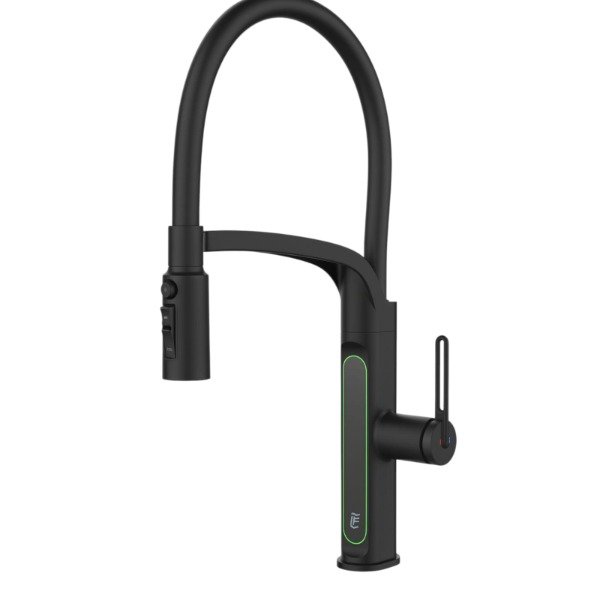 Producto - Grifo Sensor de temperatura Monocomando Canilla Para Cocina Negro