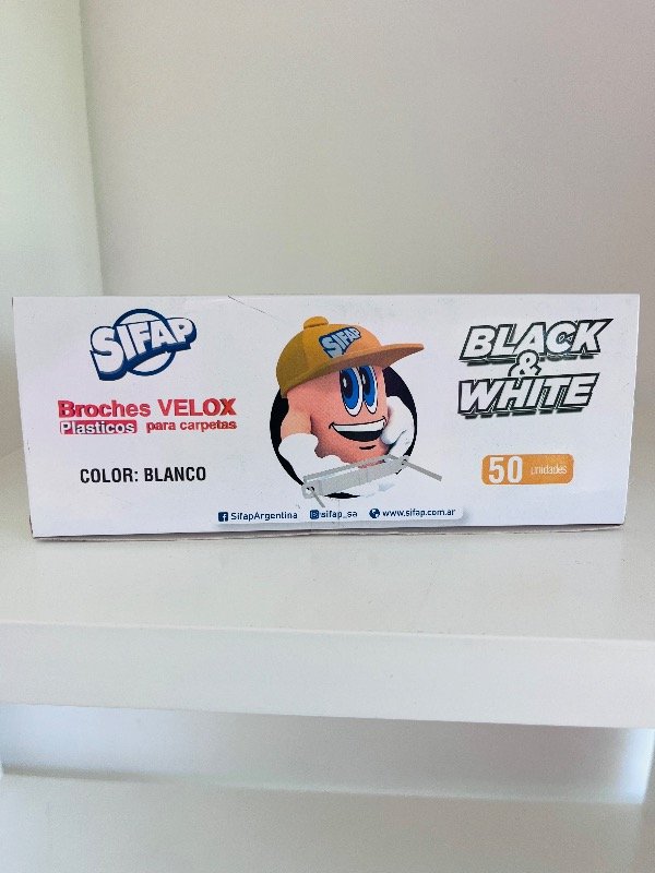 Producto - Broches Nepaco Plásticos Blancos x50