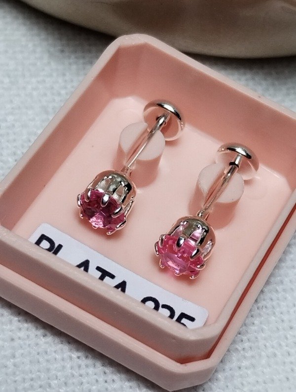 Producto - Abridores de plata cubic rosa