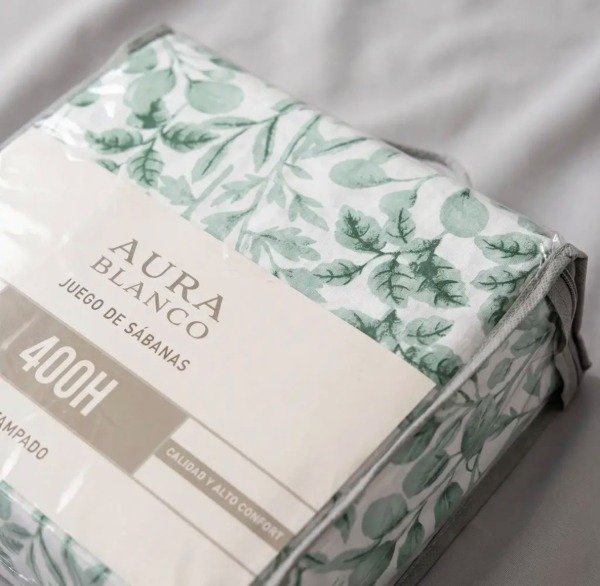 Producto - Juego de Sabanas Aura Blanco 400H - 0