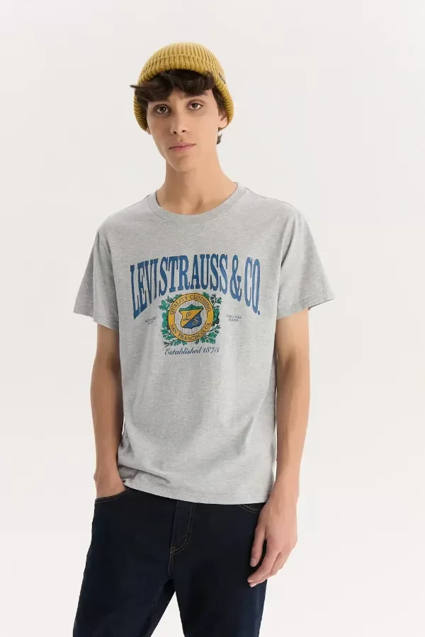 Producto - Graphic Crewneck Tee Varsity Grey