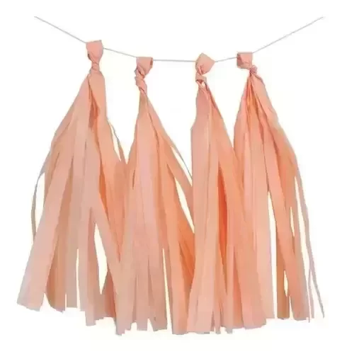 Producto - Borlas de Papel de Seda Pasteles x 8 SALMON