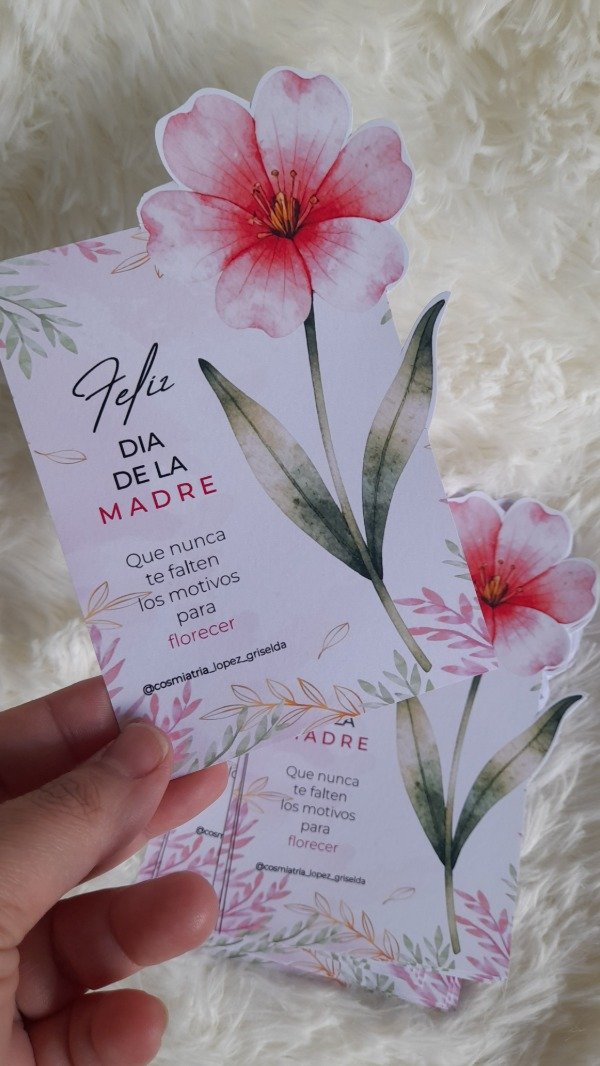 Producto - 50 tarjetas Día de la Madre flor - 0