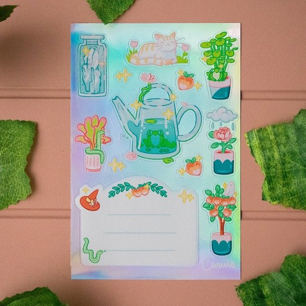 Producto - Plancha de Stickers Holo "The Witches Garden"