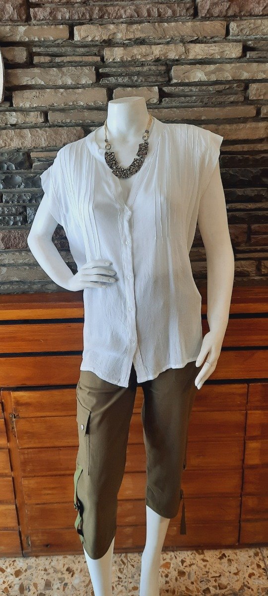 Producto - Blusa gasa algodón manga corta